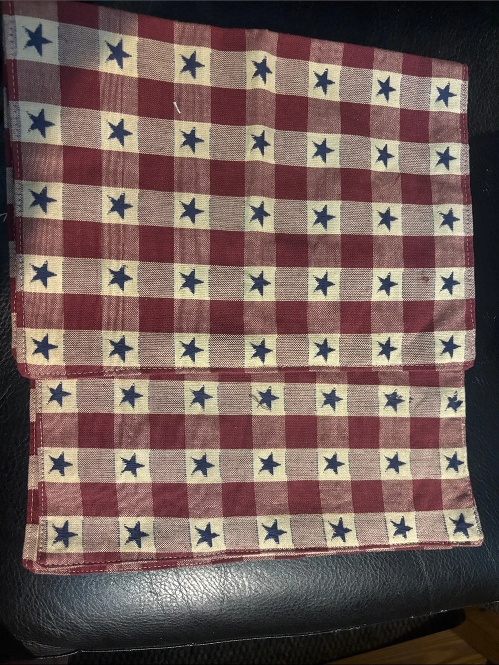 Patriotic Americana Kitchen Set - Oven Mitt & Potholders with Two Star Placemats